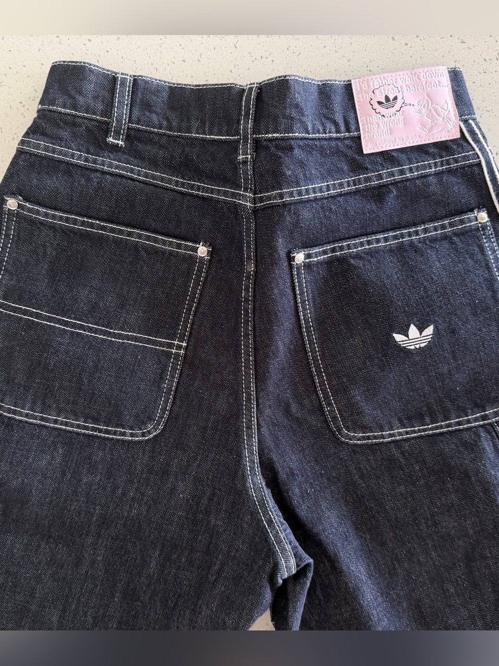 Adidas Workwear Men’s Dark Indigo Barrel Denim Carpenter Jeans - Relaxed Fit 28” - Picture 12 of 13